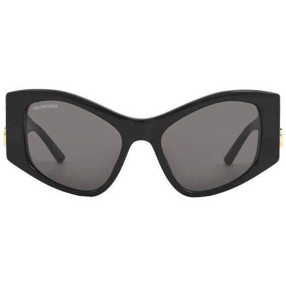 New Authentic Balenciaga Grey Cat Eye Ladies Sunglasses BB0287S 001 55 BB0287S 0 - Picture 1 of 6